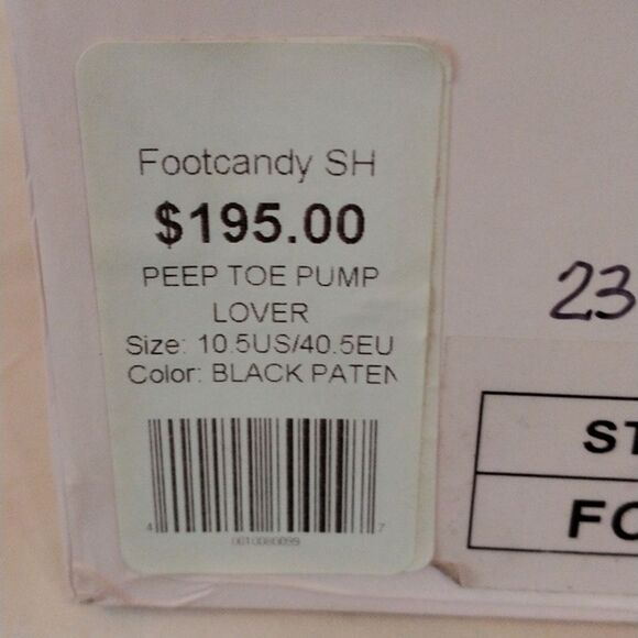 Footcandy Black Patent Peep Toe Heels - Picture 10 of 12